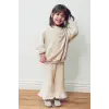Kız Çocuk Fitilli Pantolon Sweatshirt %100 Pamuk Alt Üst Takım