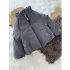 Çocuk Unisex Fermuarlı Dik Yaka Şişme Mont