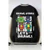 Erkek Çocuk Brawl Stars Baskılı Şardonlu Kolej Ceket