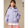 Kız Çocuk Wednesday %100 Pamuk Lila Fermuarlı Sweatshirt
