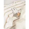 Kız Çocuk Miffy Kabartma Baskılı  %100 Pamuk Alt-Üst Takım