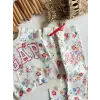 Kız Çocuk Çiçek Desenli Bisiklet Yaka %100 Pamuk Alt Üst Takım