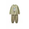 Erkek Çocuk Köpek Baskılı %100 Pamuk Alt-Üst Takım
