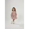 Kız Çocuk Triko Pudra Tül Etek Alt Üst Takım