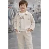 Erkek Çocuk 3lü Gömlekli Krem Takım