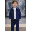 Erkek Çocuk 3lü Gömlekli Lacivert Takım