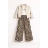 Kız Çocuk Leopar Desen 3lü Takım