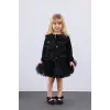 Kız Çocuk Siyah İşlemeli Tütü Etekli Takım