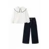 Kız Çocuk Bebe Yaka Gömlek Kot Takım