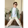 Erkek Çocuk Kapüşonlu Gabardin Takım