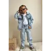 Erkek Çocuk Taşlanmış Denim 3lü Takım