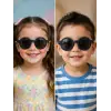 Çocuk Yuvarlak Siyah Güneş Gözlüğü (2-9) Yaş