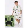 Erkek Çocuk Minecraft Baskılı Krem Yazlık Takım
