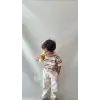 Erkek Çocuk Çizgili Tişört Gabardin Pantolon Takım