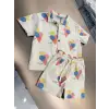 Çocuk Unisex İce Cream Alt-Üst Takım
