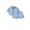 Unisex Beli Lastikli Alt Üst Yazlık Kot Takım