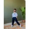 Erkek Çocuk Triko Üst Keten Pantolon Takım