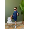 Erkek Çocuk Koyu Denim Şortlu Alt-Üst Takım
