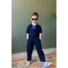 Erkek Çocuk Lacivert Triko Üst Keten Pantolon Takım