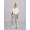 Kız Çocuk Desenli Şalvar Pantolon