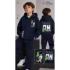 Erkek Çocuk Fermuarlı Lacivert Sweatshirt
