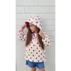 Kız Çocuk Puantiyeli Kapüşonlu Yağmurluk