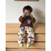 Unisex Çocuk Ressam Baskılı %100 Pamuk Takım