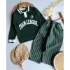 Erkek Çocuk Yeşil Triko -Jean Set