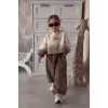 Kız Çocuk Crop Feel Free Geçişli Pamuk Takım