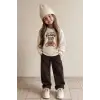 Unisex Çocuk Teddy Kazak Kahve Jean Set