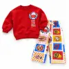 Çocuk Unisex Yengeç Baskılı %100 Pamuk Alt Üst Takım