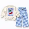 Çocuk Unisex Kiraz Baskılı %100 Pamuk Alt Üst Takım
