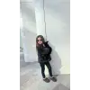 Kız Çocuk Siyah Peluş Kürk