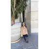 Kız Çocuk Bej Peluş Kürk
