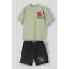 Erkek Çocuk Among Baskılı Yazlık İkili Takım