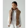 Çocuk Unisex Fermuarlı Açık Kahve Şişme Yelek