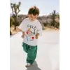 Erkek Çocuk Gelato Baskılı Yeşil Çizgili Pamuklu Takım