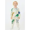 Erkek Çocuk Dinozor Baskılı %100 Pamuk Takım