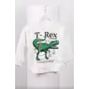 Erkek Çocuk Dinozor Baskılı %100 Pamuk Sweatshirt
