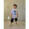 Erkek Çocuk Yaprak Desenli Şortlu Yazlık Takım