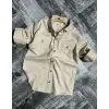 Erkek Çocuk Gabardin Cepli Bej Gömlek