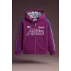 Kız Çocuk Kapüşonlu Mor Fermuarlı %100 Pamuk Sweatshirt