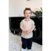 Erkek Çocuk Keten Gömlek Bej Alt-Üst Takım