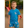 Erkek Çocuk Köpek Balığı Baskılı Yazlık Takım
