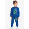 Erkek Çocuk Minecraft %100 Pamuk Mavi Takım