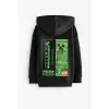 Erkek Çocuk Game Over Minecraft Baskılı Fermuarlı Kapüşonlu Sweatshirt