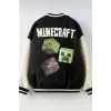 Erkek Çocuk Minecraft Baskılı Şardonlu Kolej Ceket