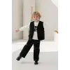 Erkek Çocuk Yelekli Siyah 3lü Alt Üst Takım