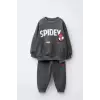 Erkek Çocuk Spidey Baskılı Füme %100 Pamuk Alt Üst Takım