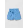 Kız Çocuk Güpürlü Mavi Şort